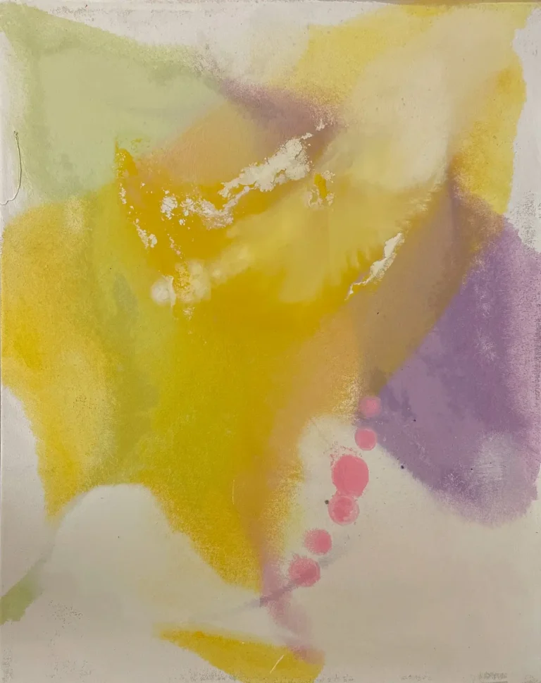Abstract, yellow and purple, atmospheric painting