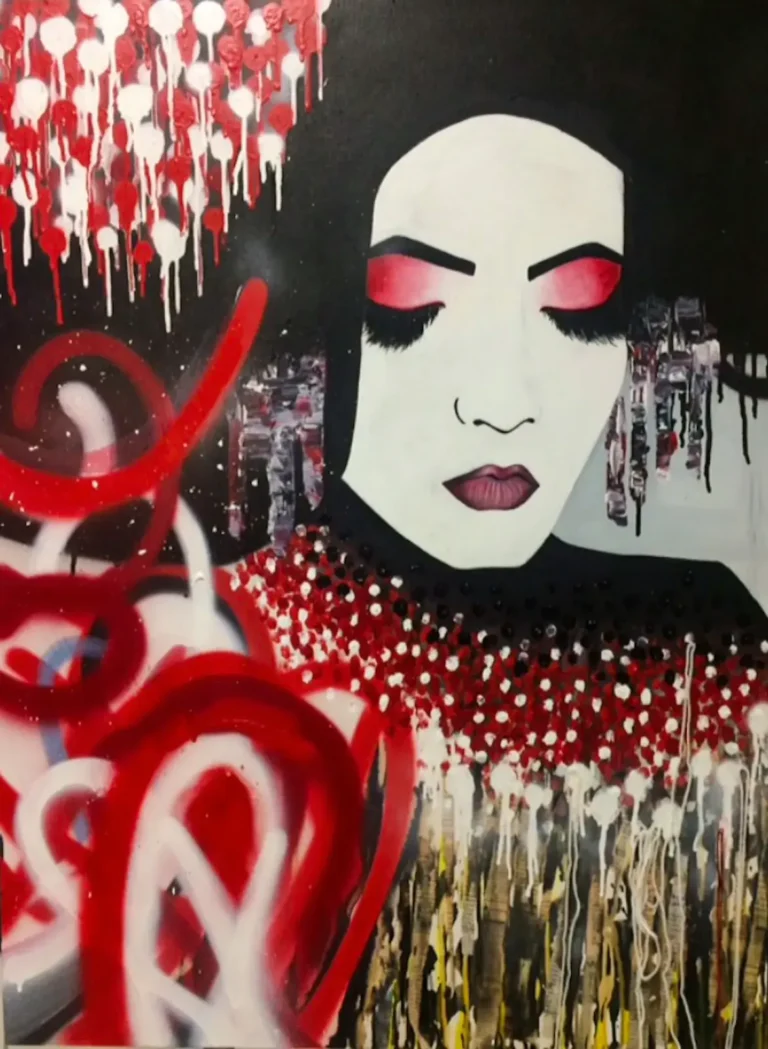 Abstract, pop art, portrait of a girl