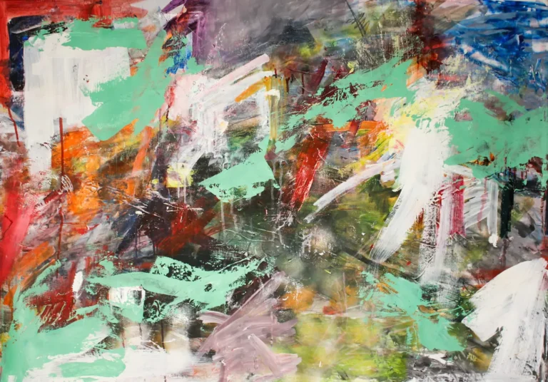 Abstract, expressionist, colourful painting