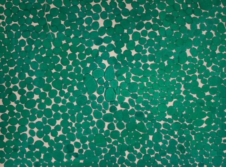 Emerald green pebbles painting