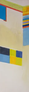 Abstract, yellow and blue simplistic painting